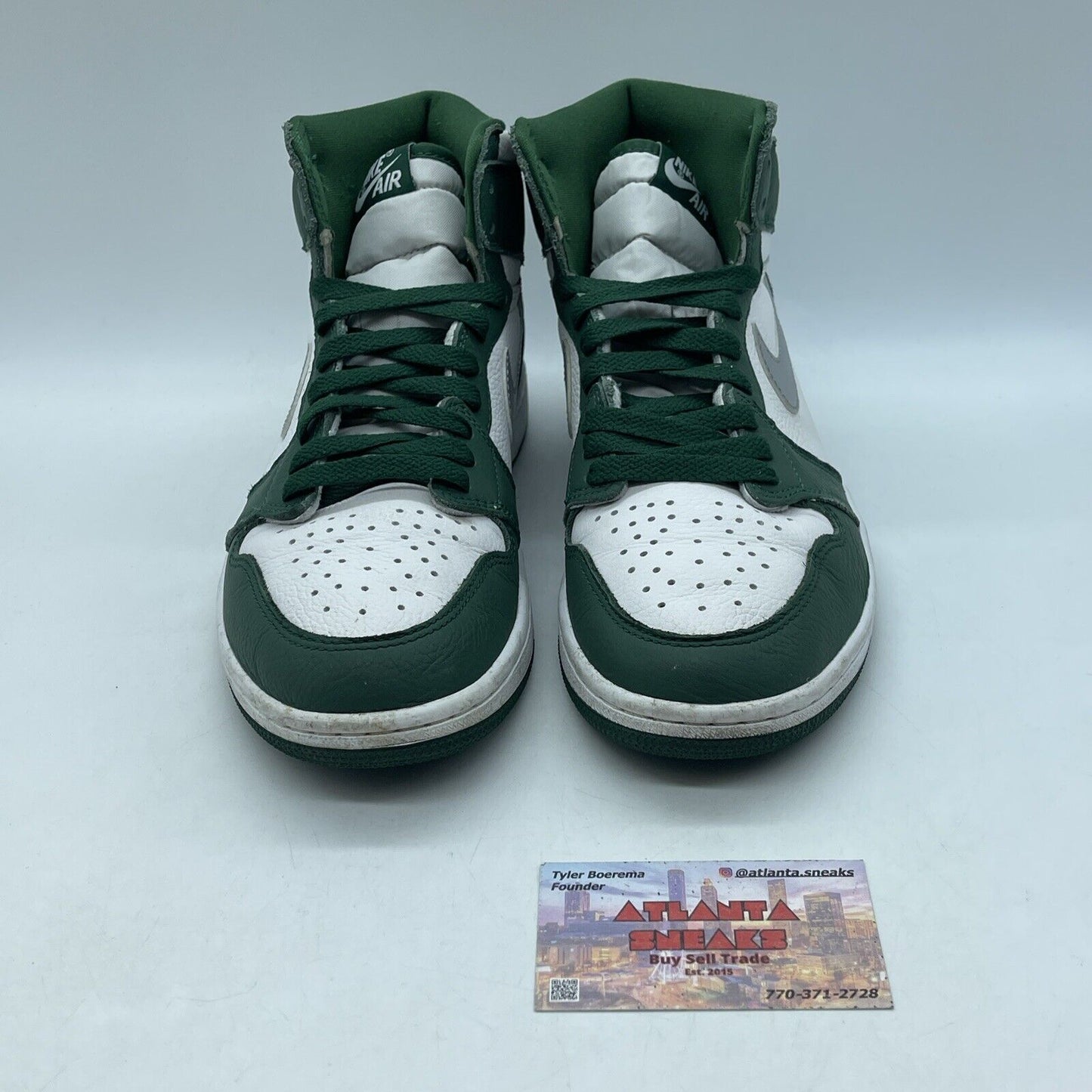 Size 8.5 - Jordan 1 Retro OG High Gorge Green Silver White Leather (DZ5485-303)