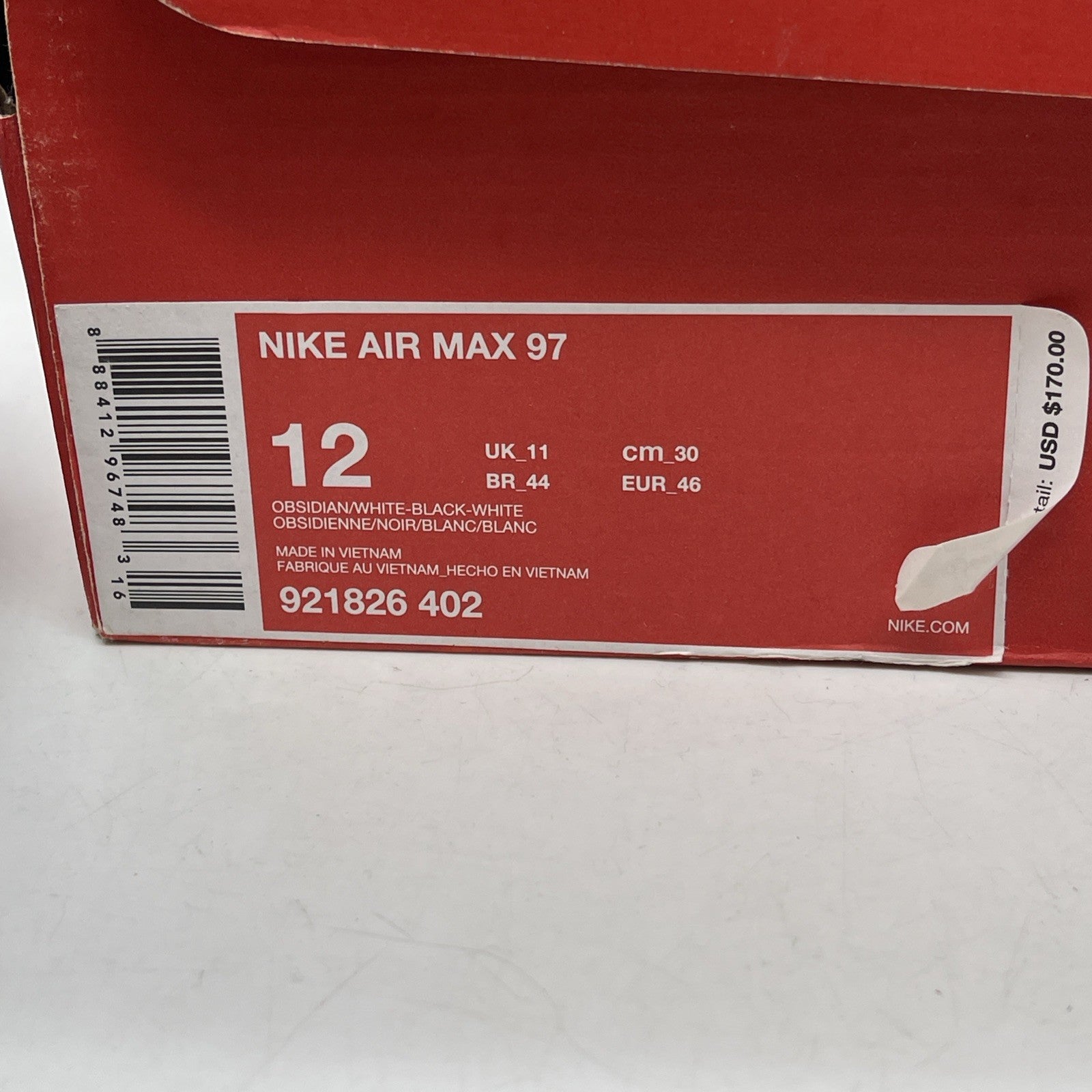Size 12 - Nike Air Max 97 Obsidian Blue Leather Suede (921826-402)