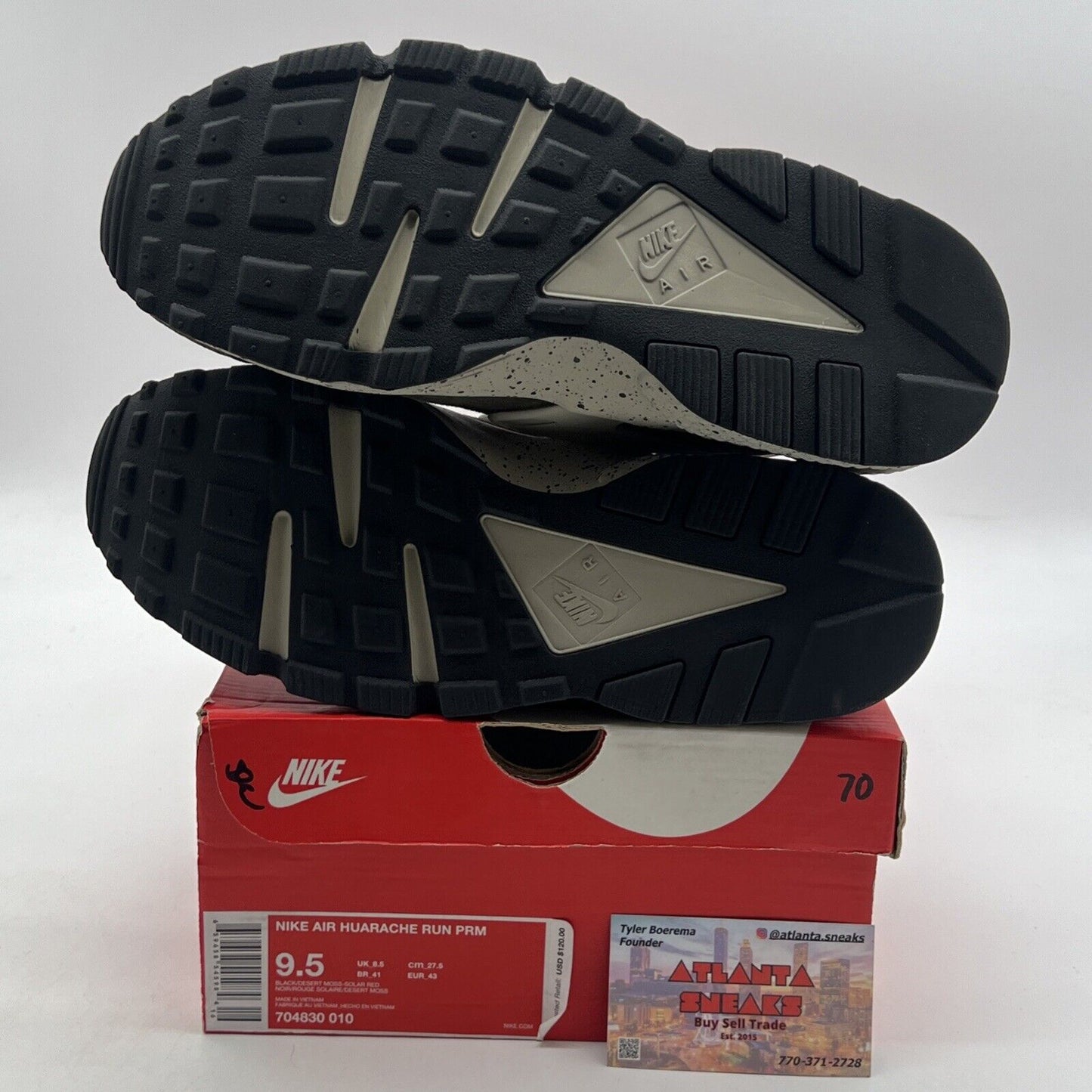 Size 9.5 - Nike Air Huarache Premium Desert Moss (704830-010)