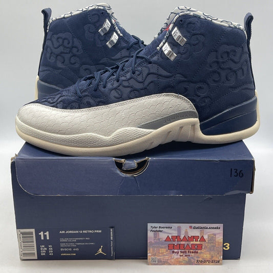 Size 11 - Air Jordan 12 Retro International Flight Blue White Suede (BV8016-445)