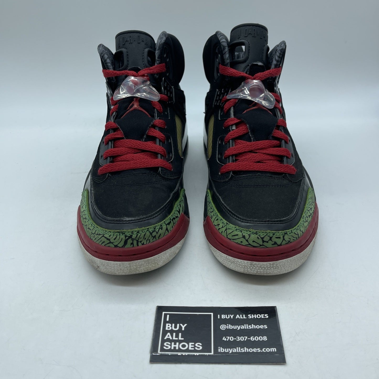 Size 9 - Jordan Spizike 2007 OG Black Grey  Red Suede Leather (315371-061)