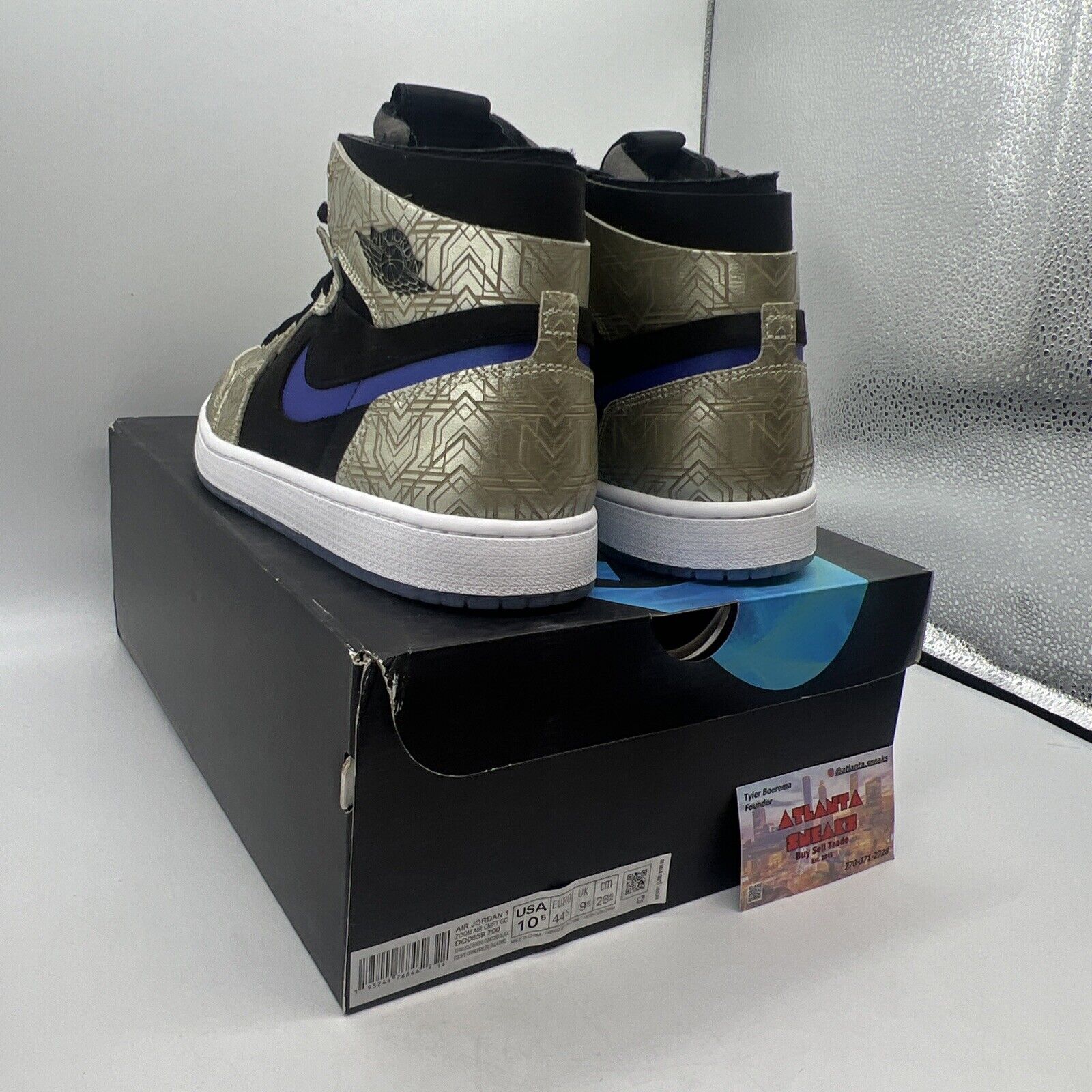 Size 10.5 - Jordan 1 Zoom Comfort Gold Laser 2021 Brand New Og All