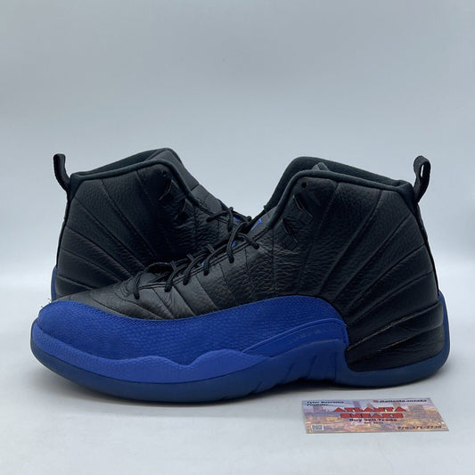 Size 12 - Air Jordan 12 Retro Game Royal Black Blue Leather (130690-014)