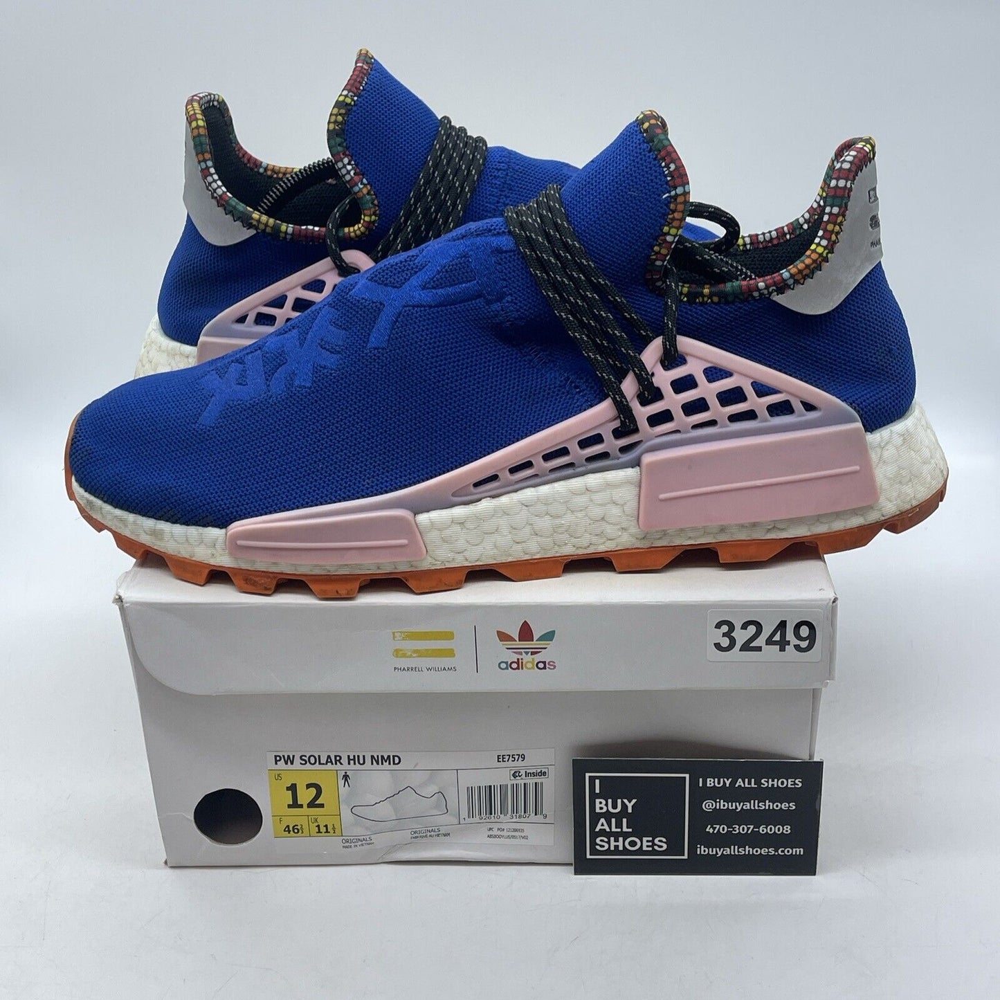 Size 12 - adidas Pharrell x NMD Human Race Inspiration Pack Blue Pink (EE7579)