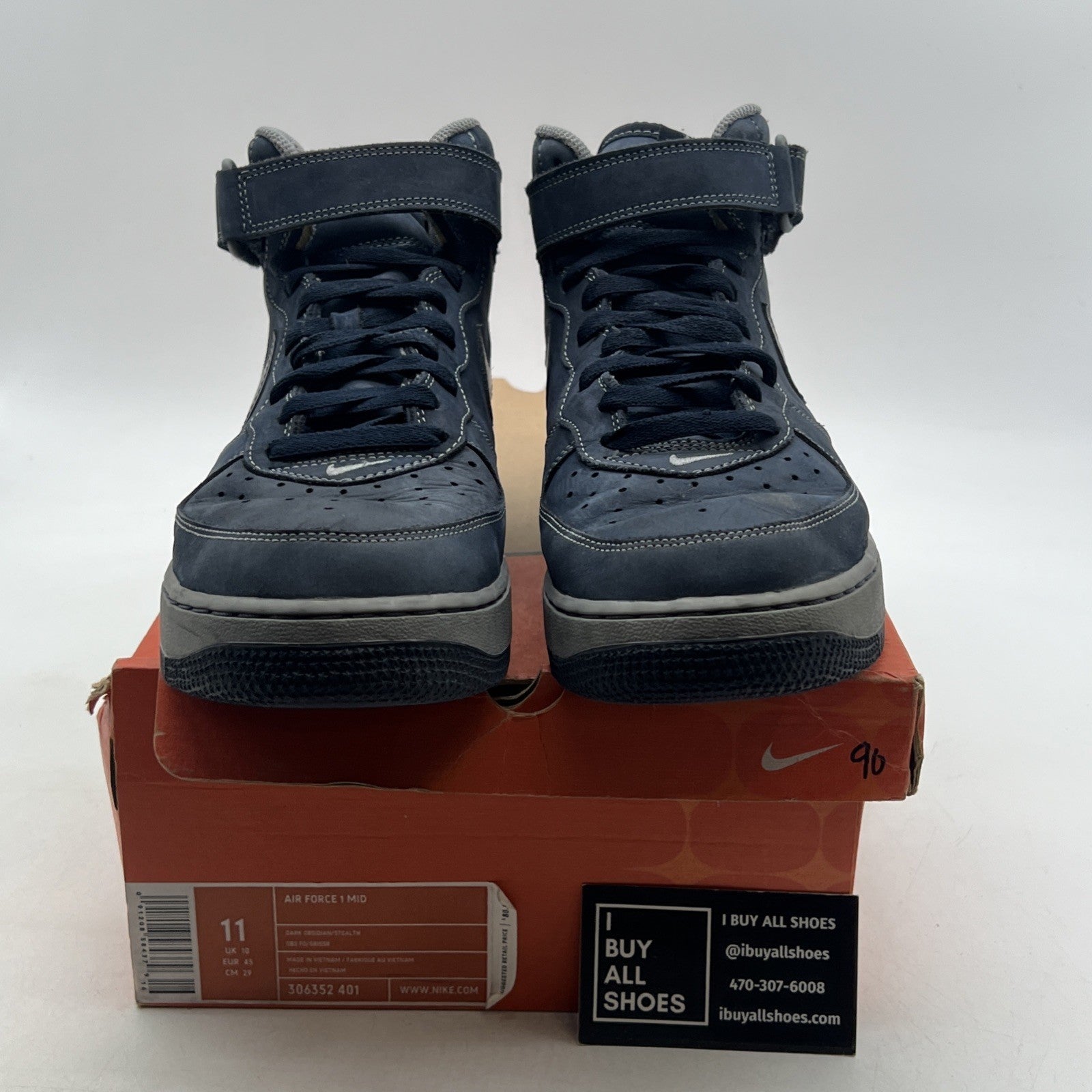 Size 11 - Nike Air Force 1 Mid Blue (306352-401)