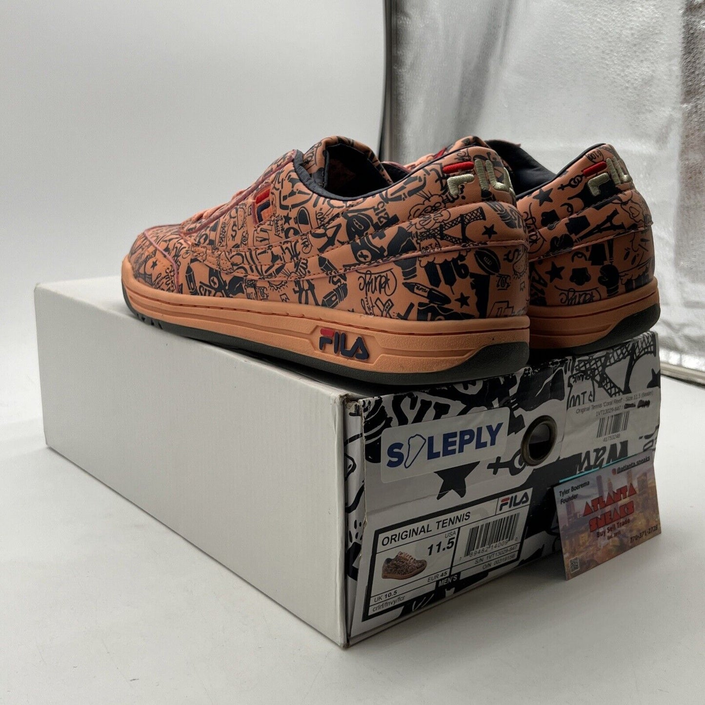 Size 11.5 - Fila Original Tennis “Coral Reef” Orange/Blue/Grey (1VT13029-847)