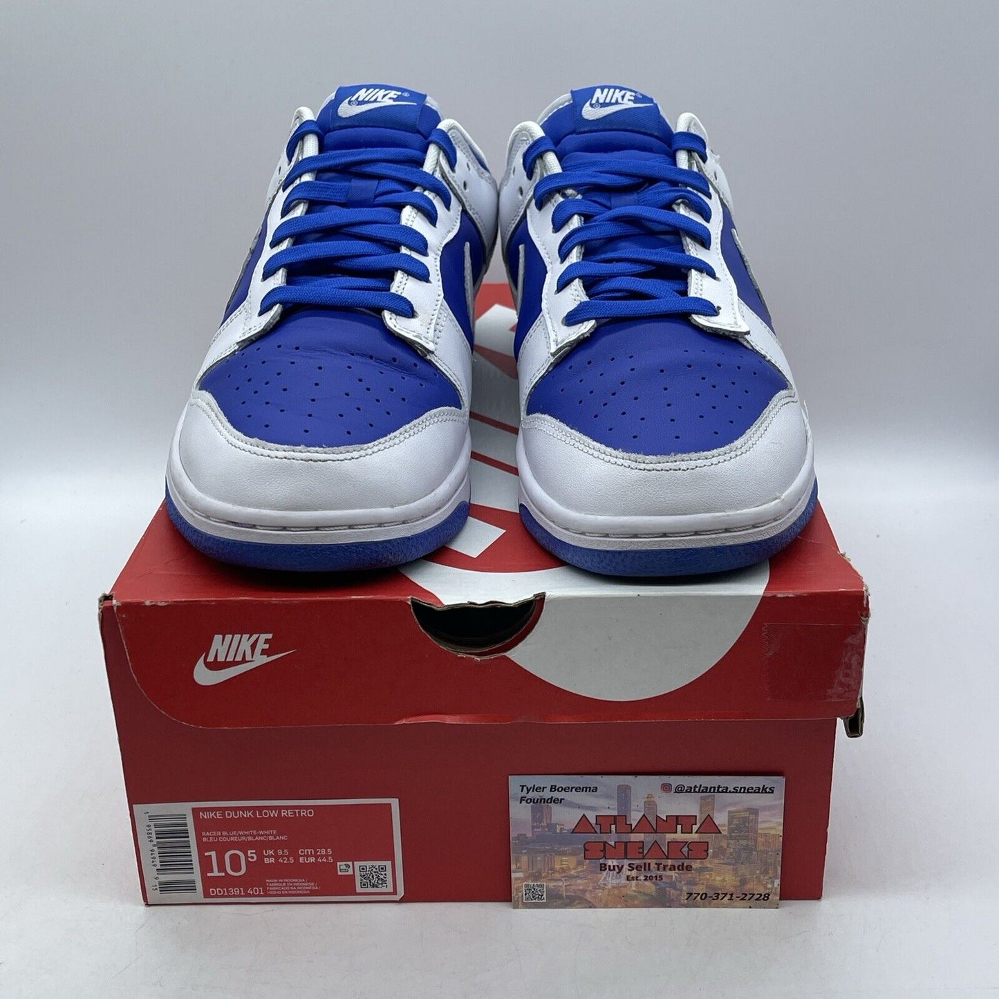 Size 10.5 - Nike Dunk Low Racer Blue White Leather (DD1391-401)