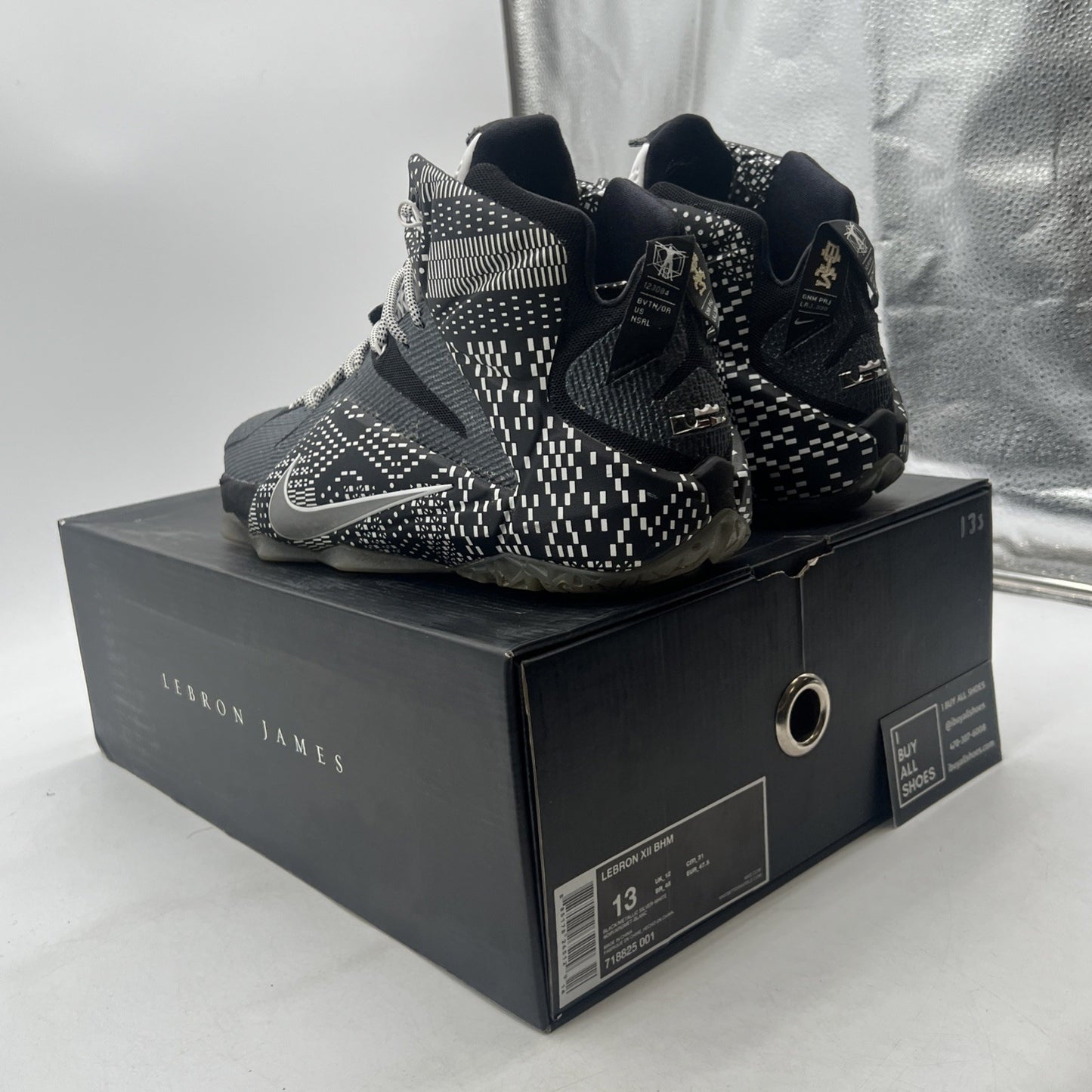 Size 13 - Nike LeBron 12 BHM - (718825-001)