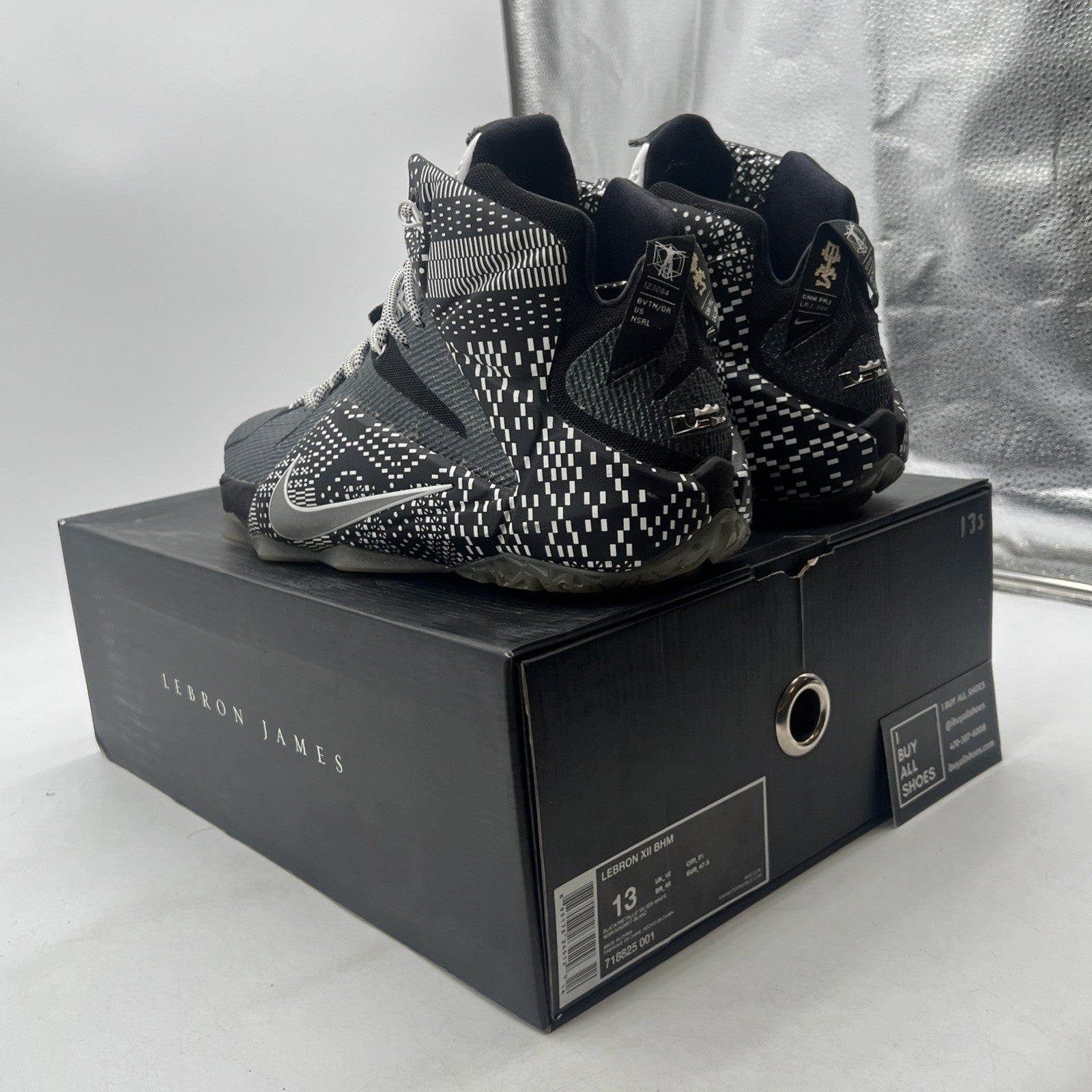 Size 13 - Nike LeBron 12 BHM - (718825-001)