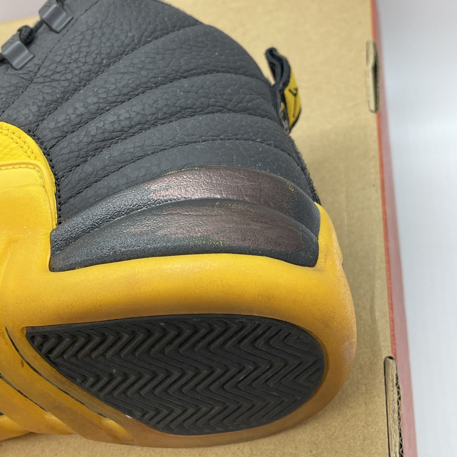 Size 9.5 - Jordan 12 Retro University Gold Yellow Black Leather (130690-070)