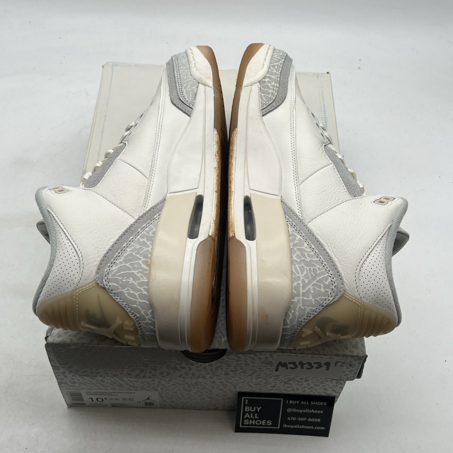 Size 10.5 - Air Jordan 3 Retro Craft Ivory/Grey White Leather (FJ9579-100)