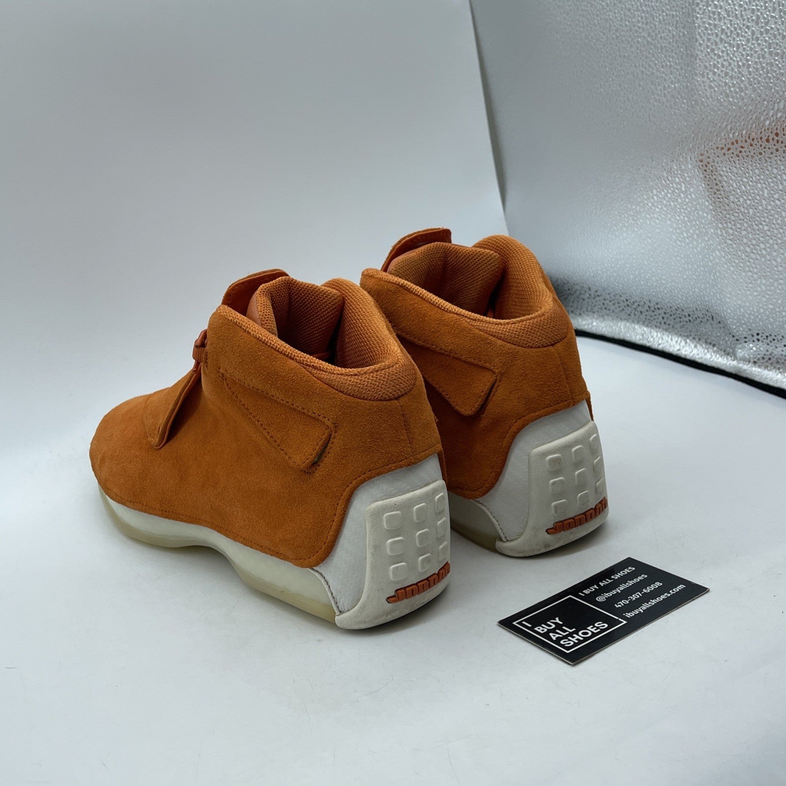 Size 11 - Air Jordan 18 Retro Orange Suede White (AA2494-801)