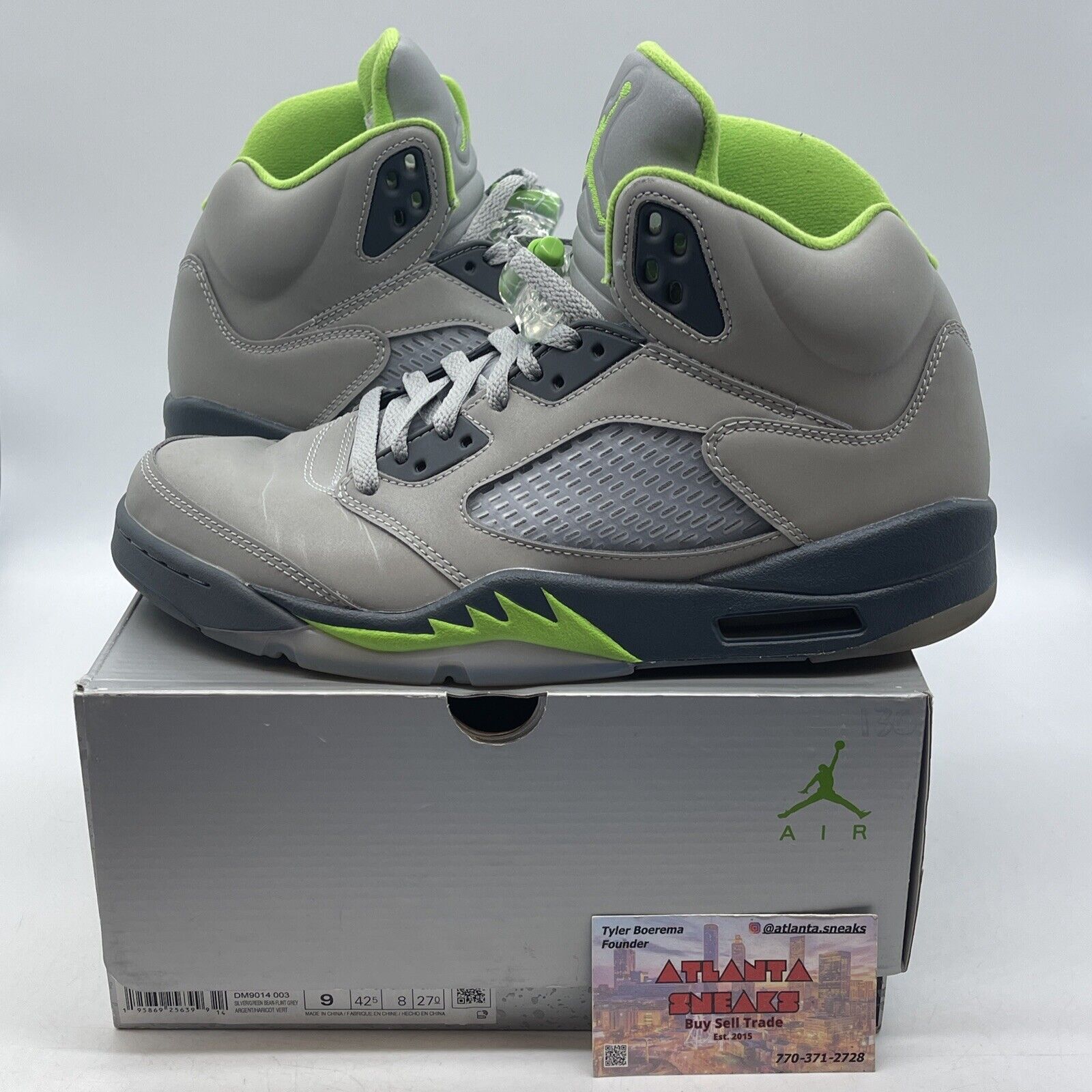 Size 9 - Jordan 5 Retro Green Bean Grey White (DM9014-003)