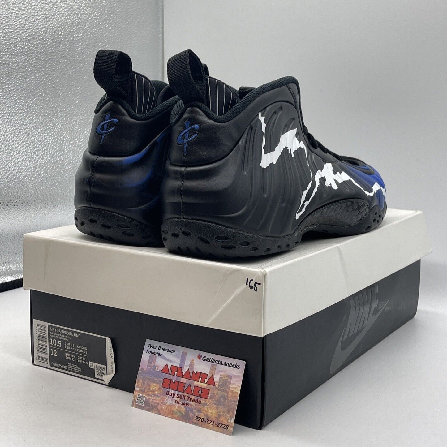 Size 10.5 - Nike Air Foamposite One 1996 All-Star Game Black Blue (CN0055-001)