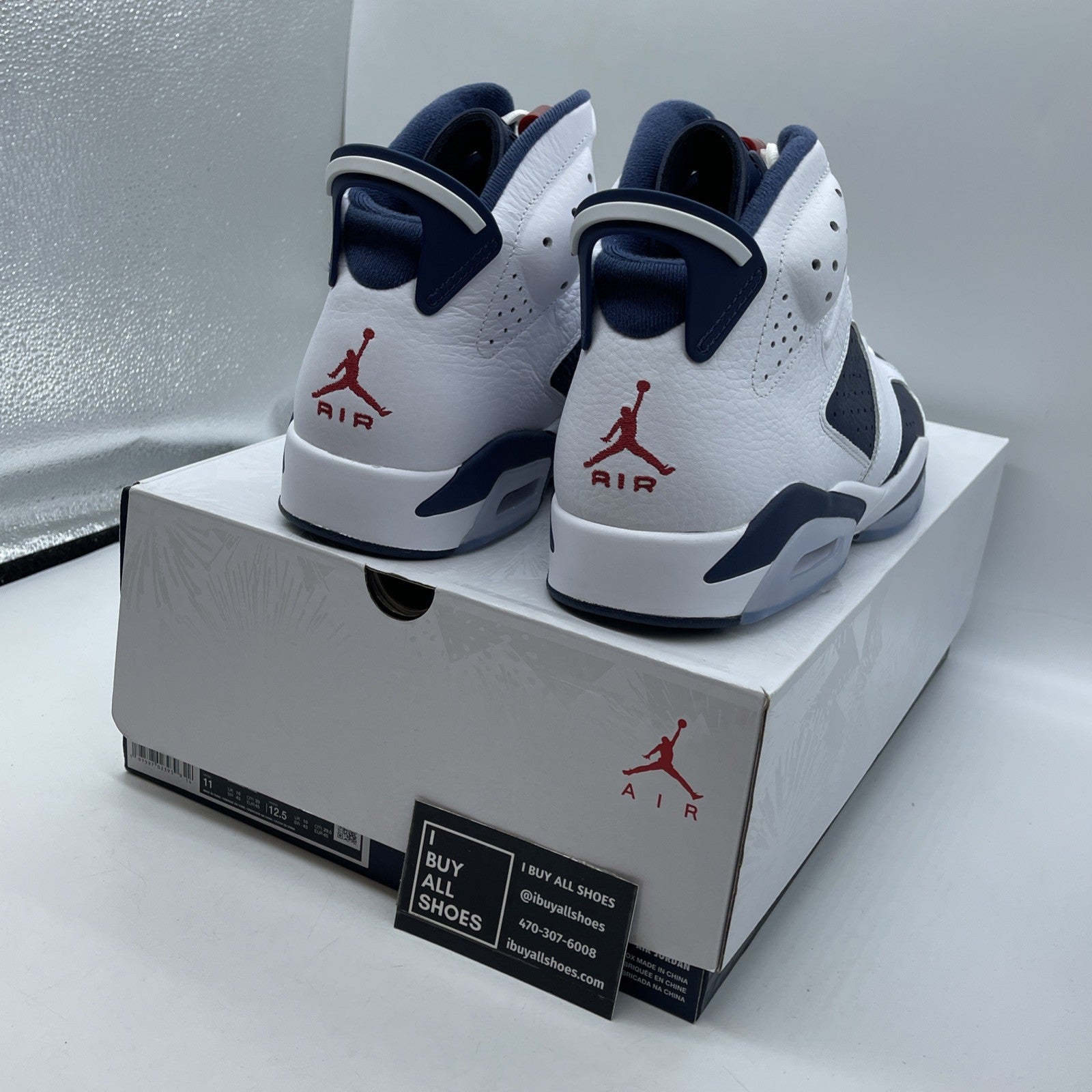 Size 11 - Air Jordan 6 Retro 2024 Olympic White Blue Leather (CT8529-164)