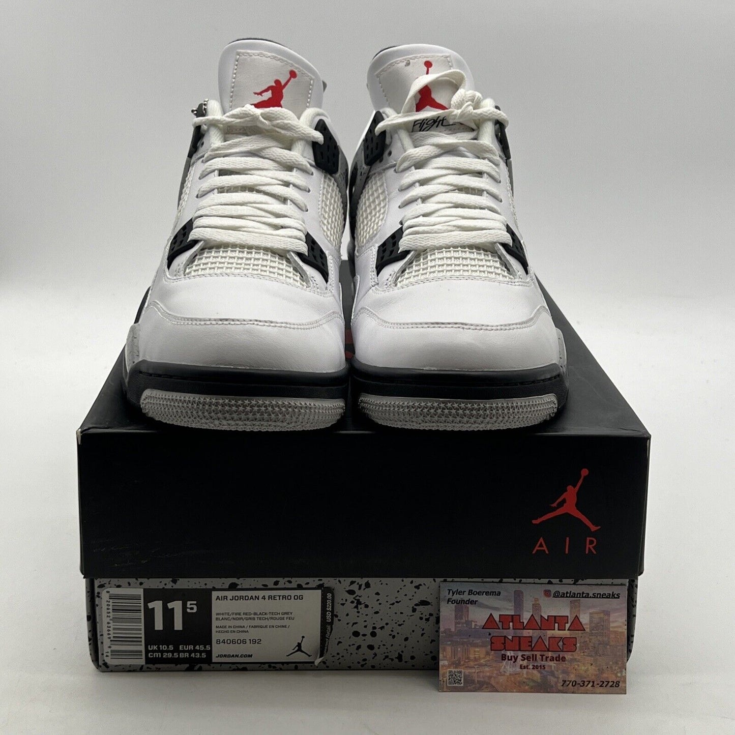 Size 11.5 - Air Jordan 4 Retro OG Mid White Cement (840606-192)