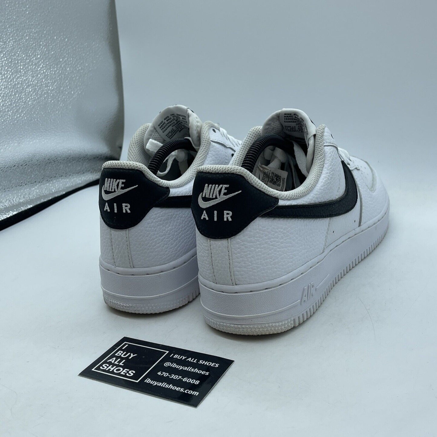 Size 10 - Nike Air Force 1 '07 Low White Black Leather (CT2302-100)