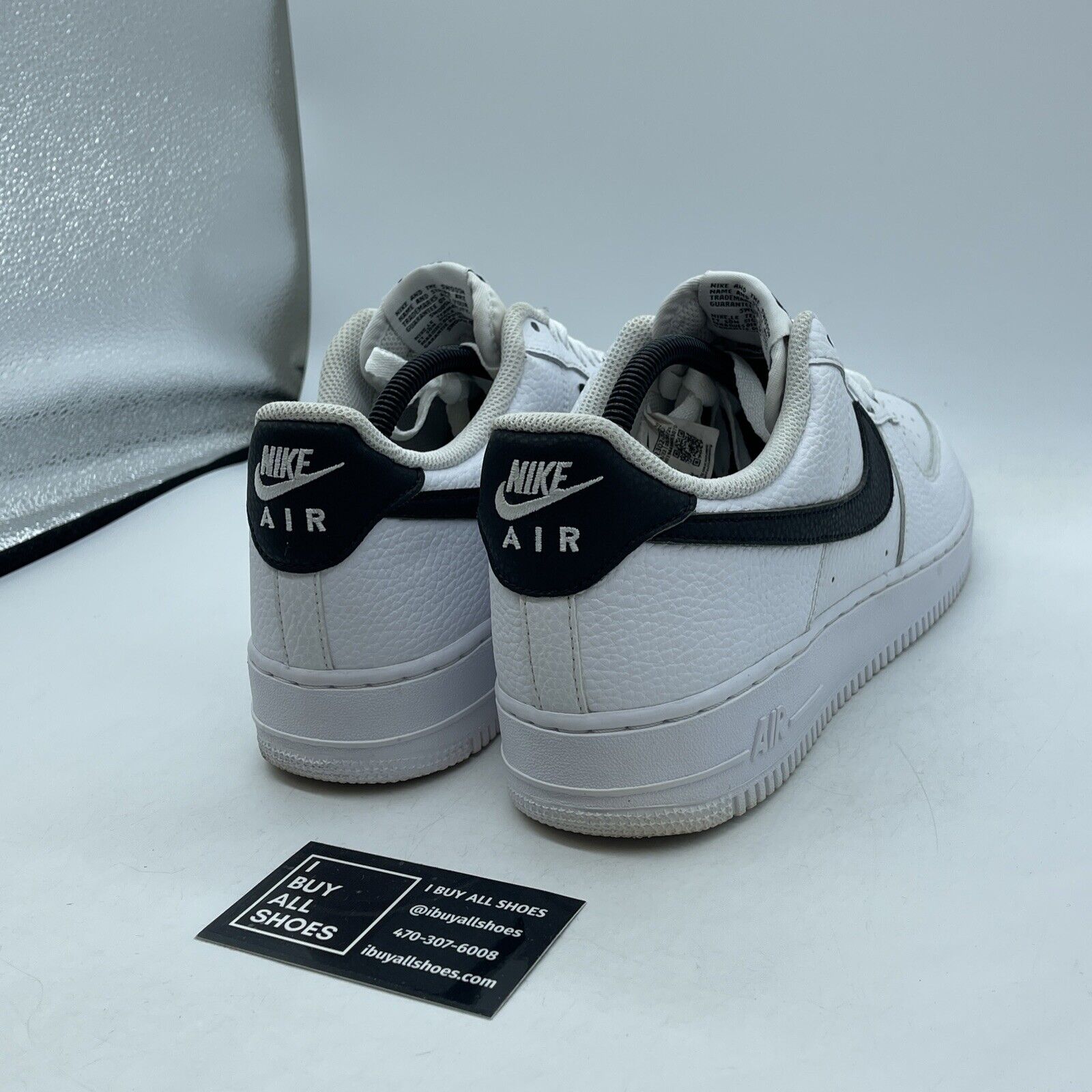 Size 10 - Nike Air Force 1 '07 Low White Black Leather (CT2302-100)
