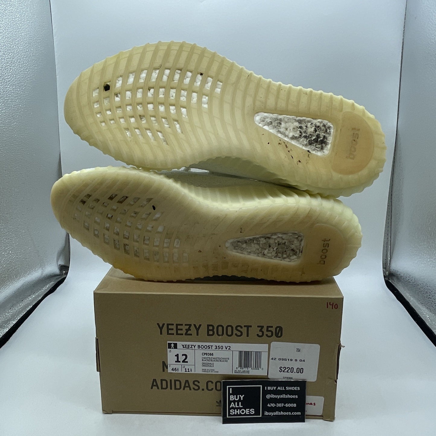 Size 12 - adidas Yeezy Boost 350 V2 Low Cream White Triple White (CP9366)