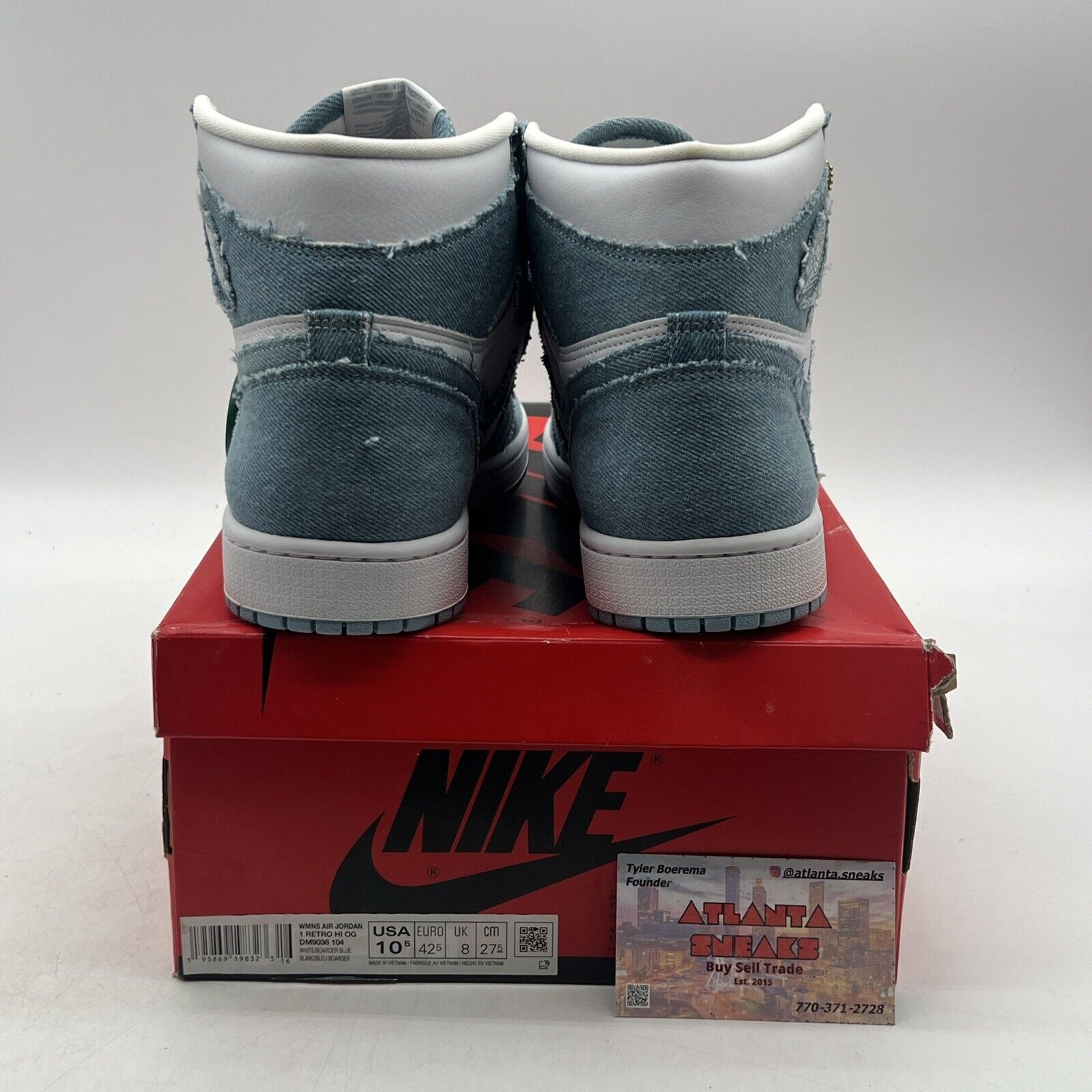 Size 10.5 - Jordan 1 High OG Denim 2022 White (DM9036-104)