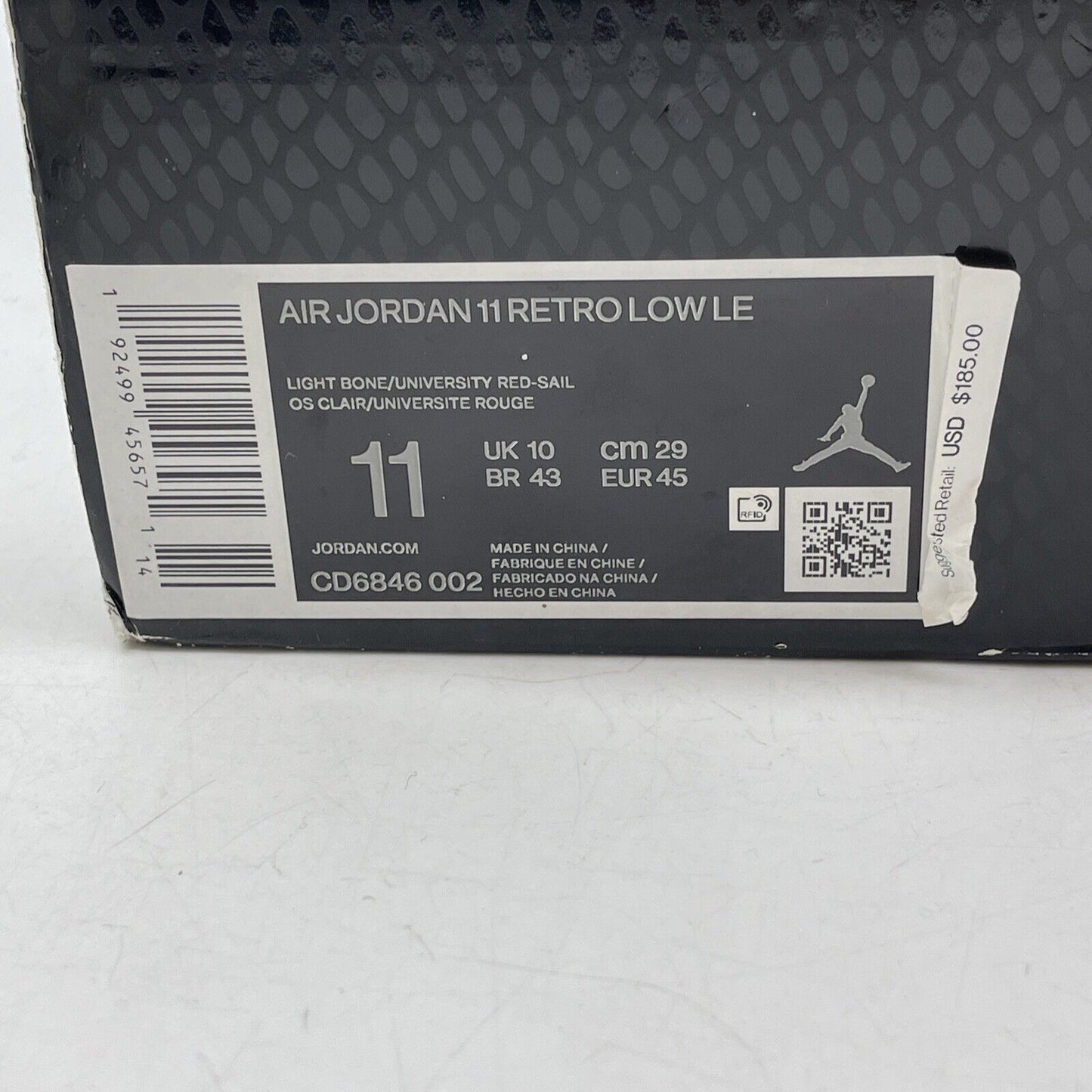 Size 11 - Air Jordan 11 Retro Low Light Bone Snakeskin Leather (CD6846-002)