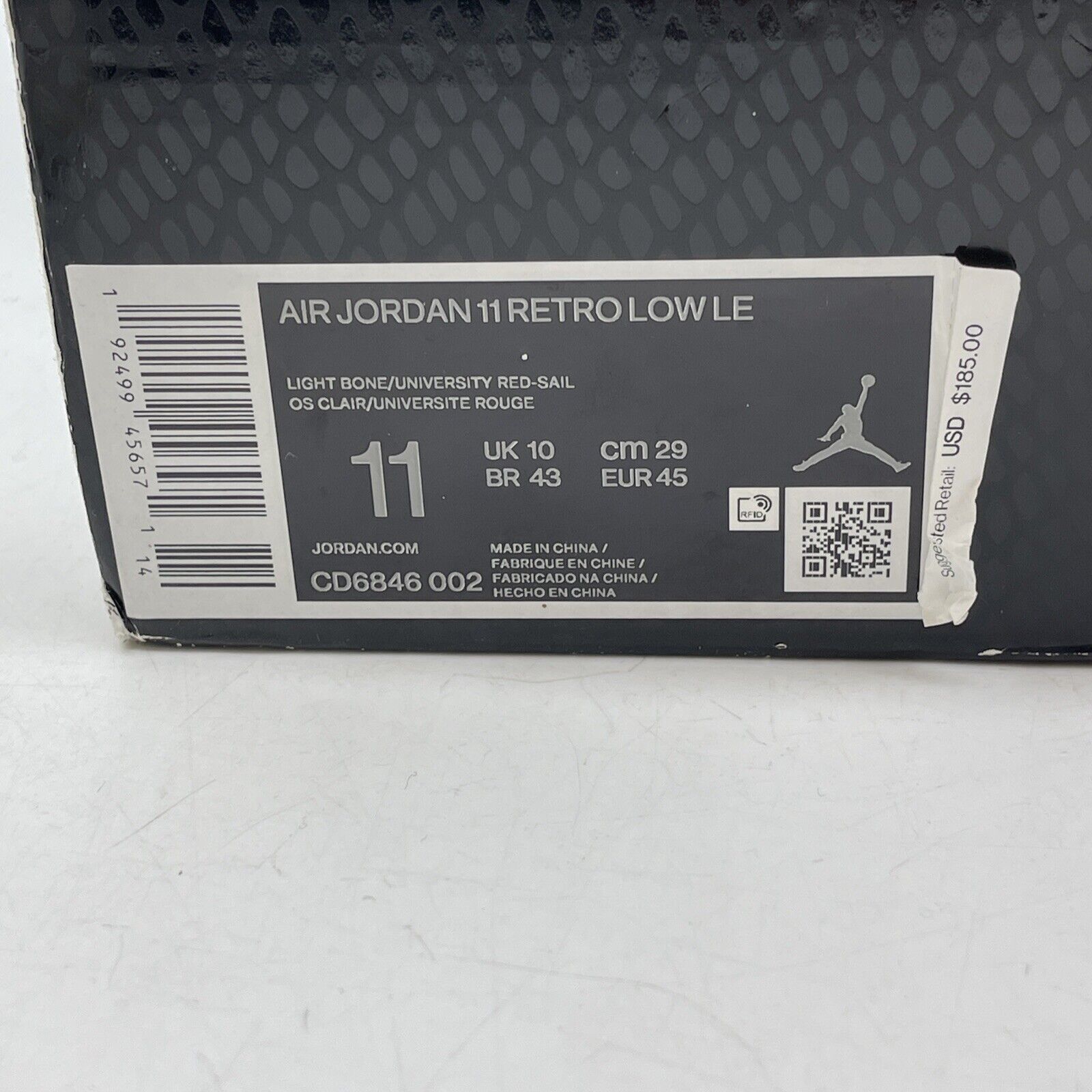 Size 11 - Air Jordan 11 Retro Low Light Bone Snakeskin Leather (CD6846-002)