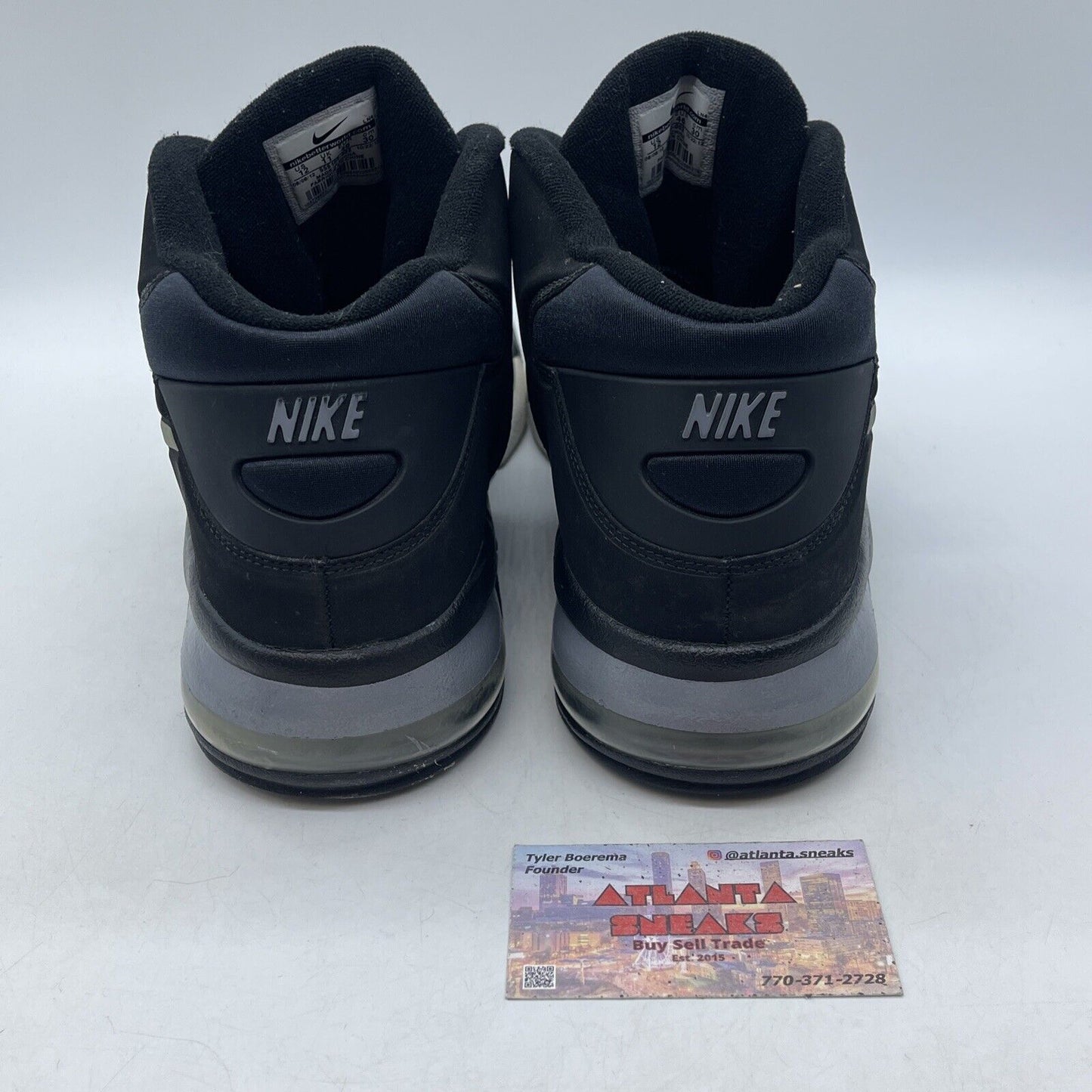 Size 12 - Nike Air Force Max 2013 Black Cool Grey Suede Leather (555105-002)