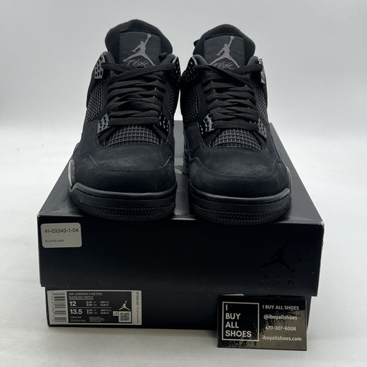 Size 12 - Air Jordan 4 Retro Mid Black Cat (CU1110-010)