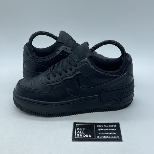 Size 7W - Nike Air Force 1 Shadow Triple Black (CI0919-001)
