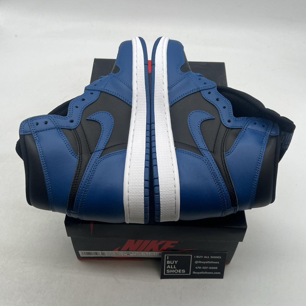 Size 8 - Air Jordan 1 Retro OG High Dark Marina Blue (555088-404)