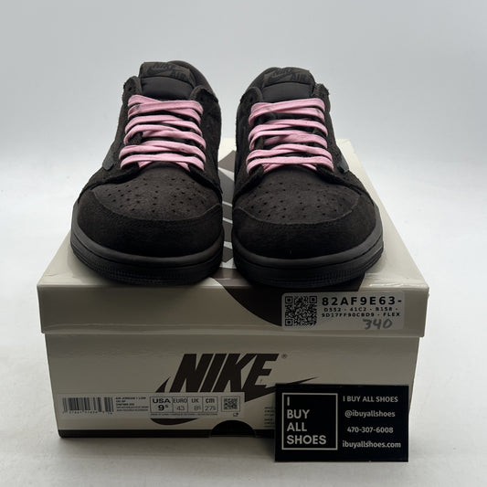 Size 9.5 - Travis Scott x Air Jordan 1 Retro OG SP Low Velvet Brown (DM7866-202)