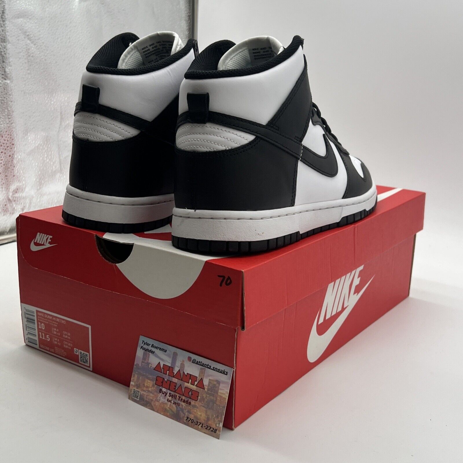 Size 10 - Nike Dunk High Black White (DD1399-105)