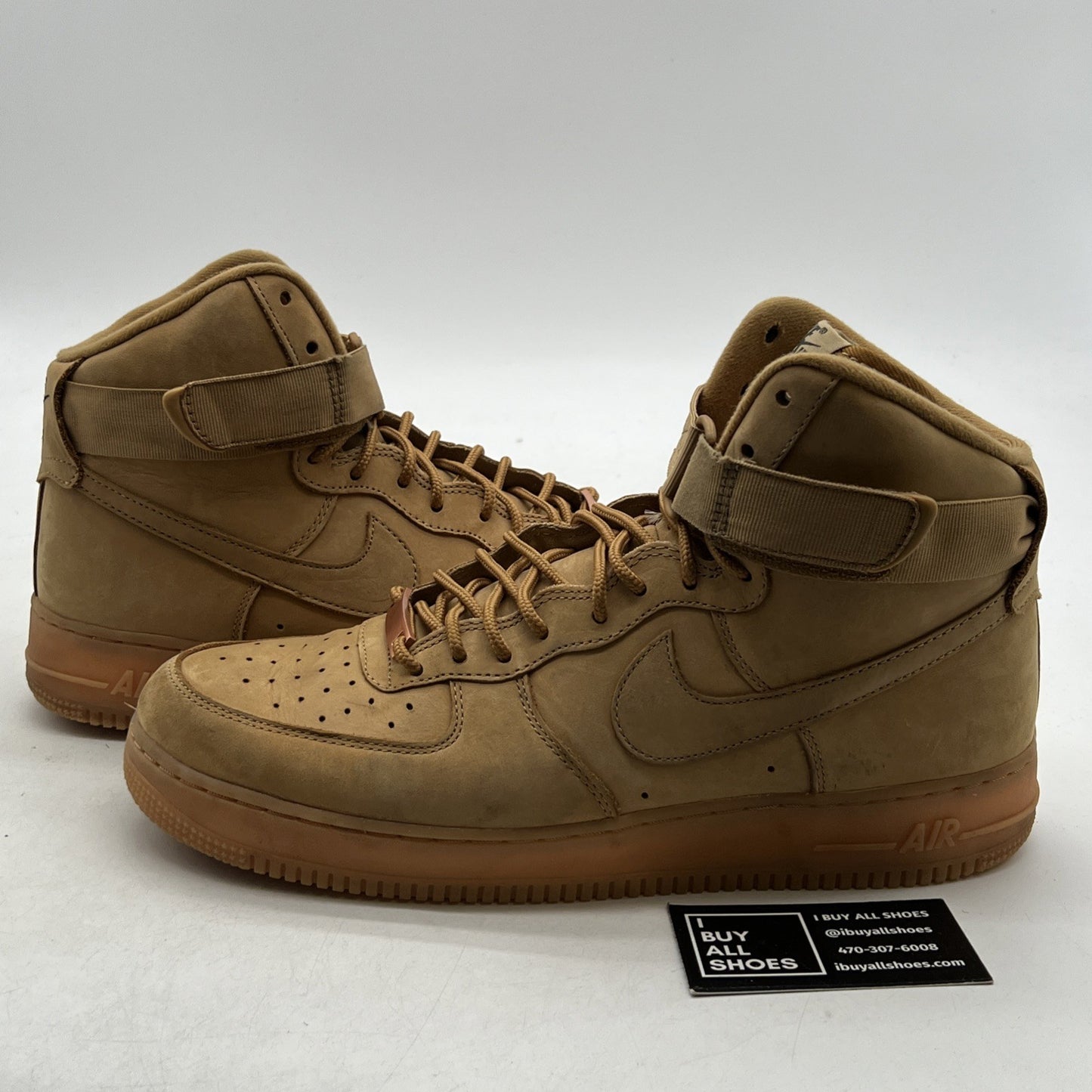 Size 11.5 - Nike Air Force 1 '07 LV8 WB High Flax (882096-200)