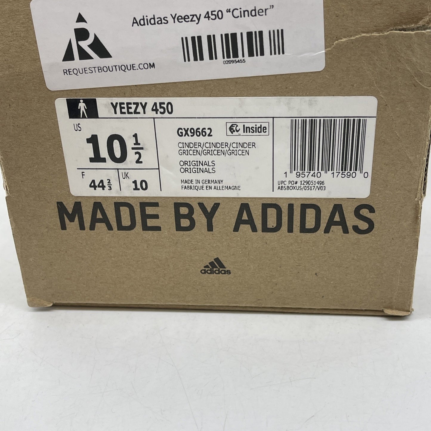 Size 10.5 - adidas Yeezy 450 Cinder (GX9662)