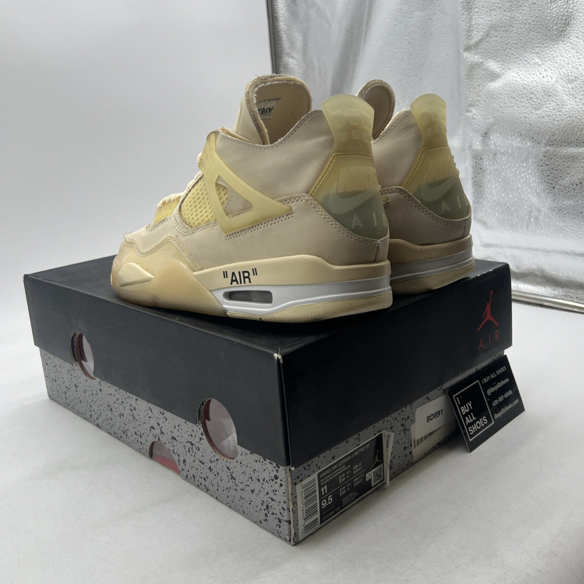Size 11W - Air Jordan 4 SP x Off-White Mid Sail W (CV9388-100)