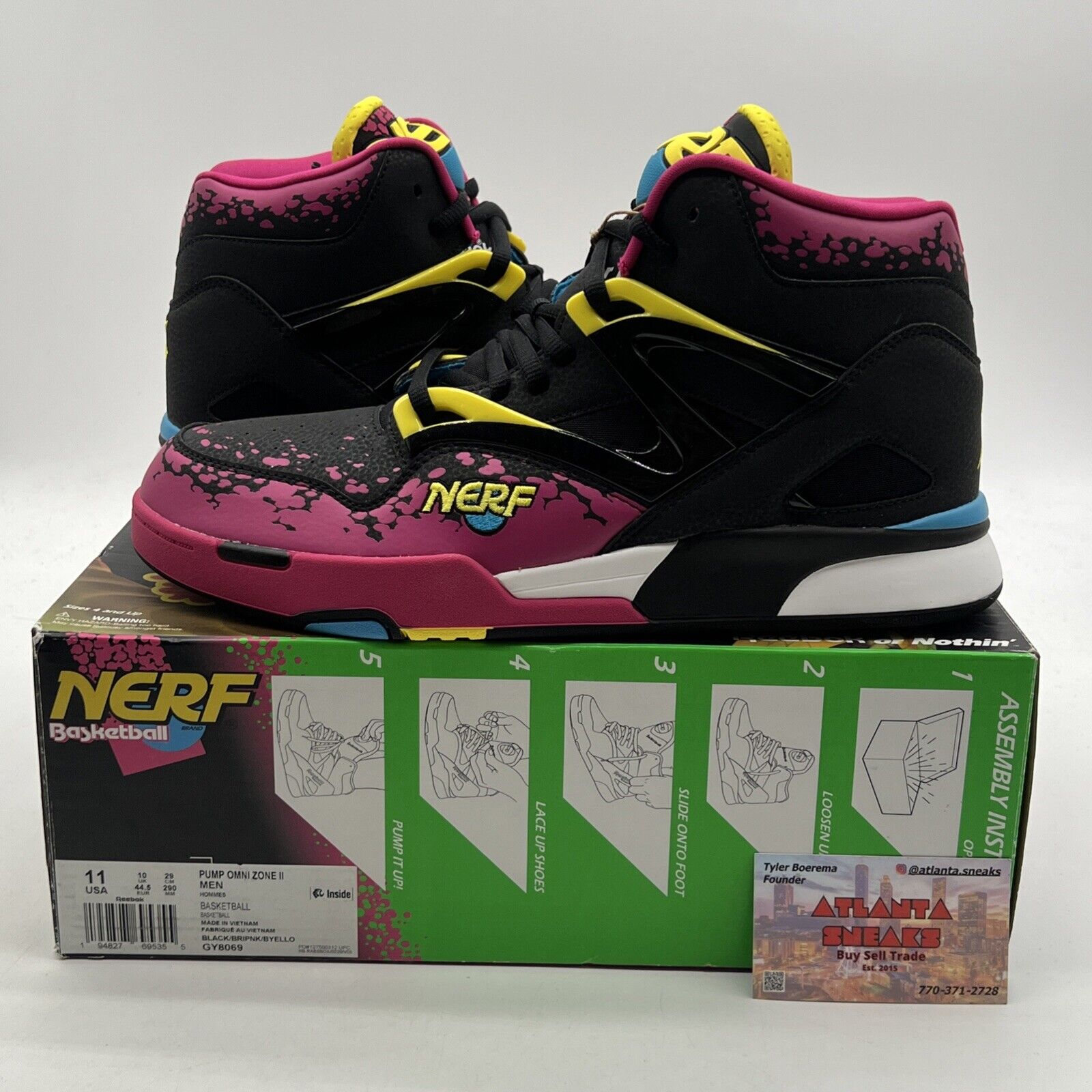 Size 11 - Reebok NERF x Pump Omni Zone 2 Backboard Breaker