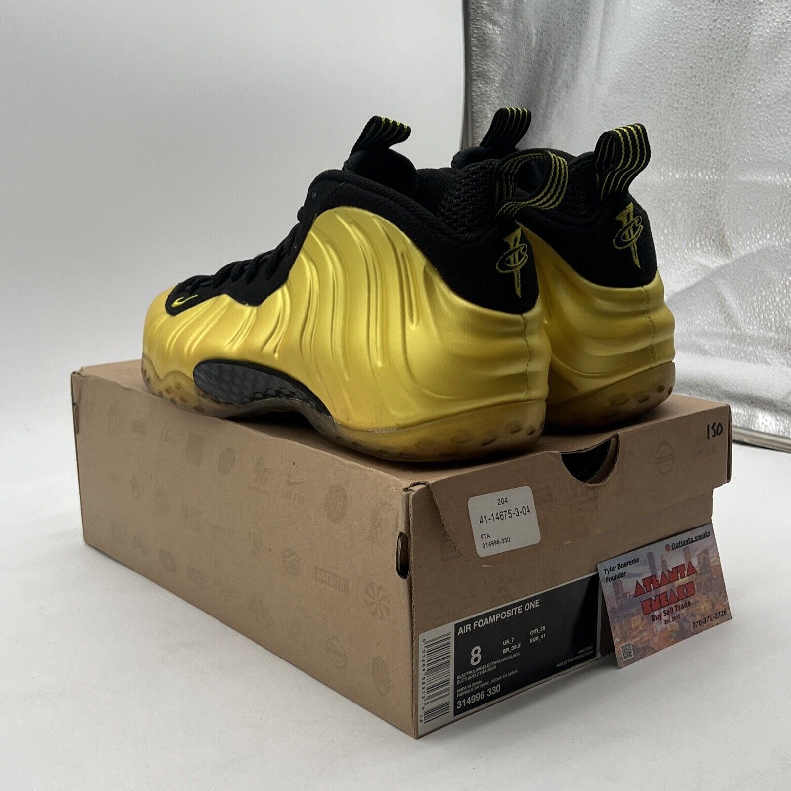 Size 8 - Nike Air Foamposite One Electrolime (314996-330)