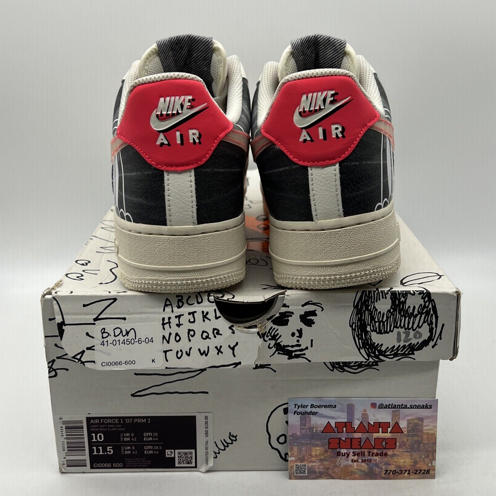 Size 10 - Nike Air Force 1 Low Zine White Black Red Leather (CI0066-600)