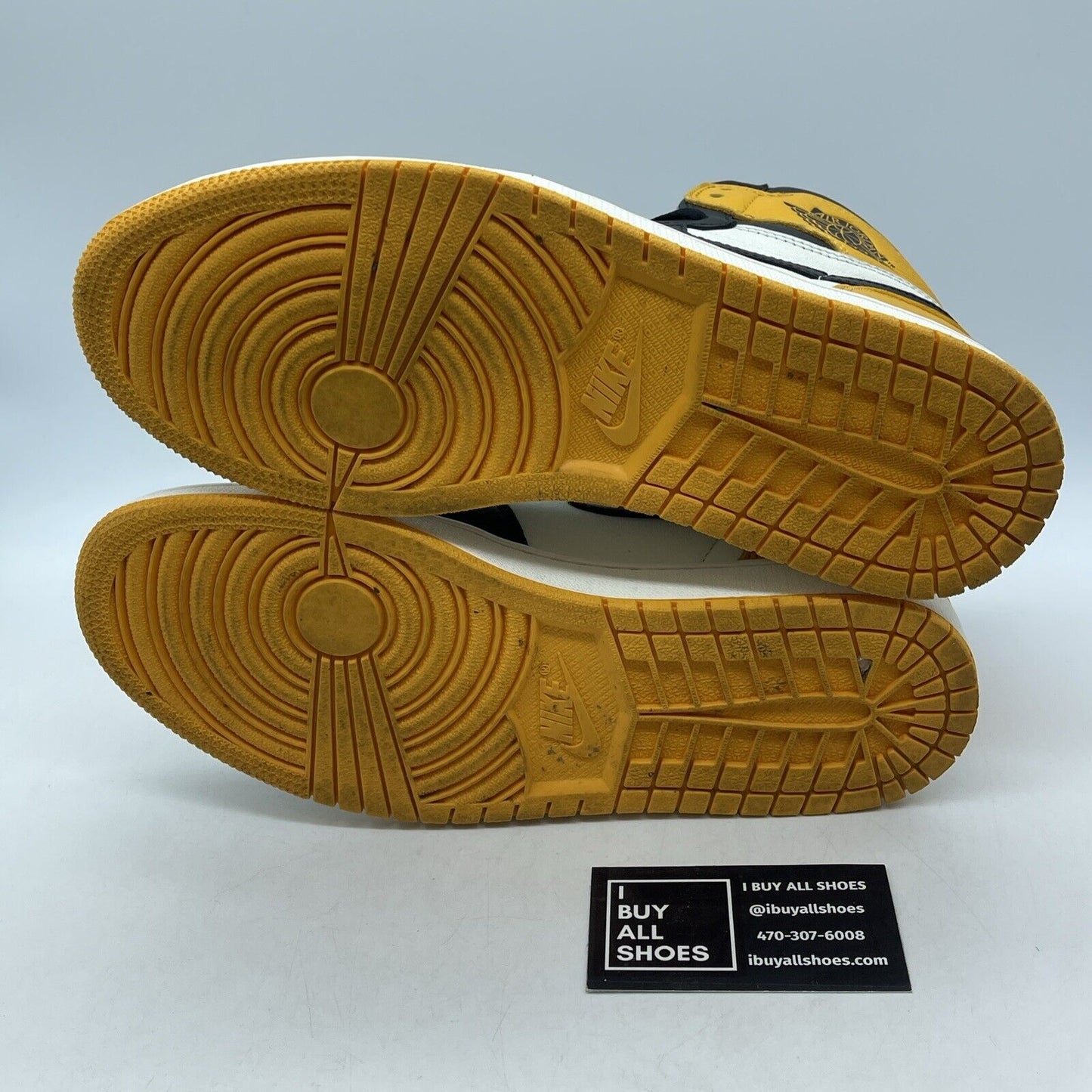 Size 8.5 - Jordan 1 Retro OG High Yellow Toe Black White Leather (555088-711)