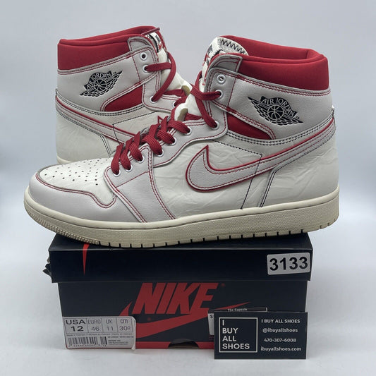Size 12 - Air Jordan 1 Retro OG High Phantom Red White Leather (555088-160)