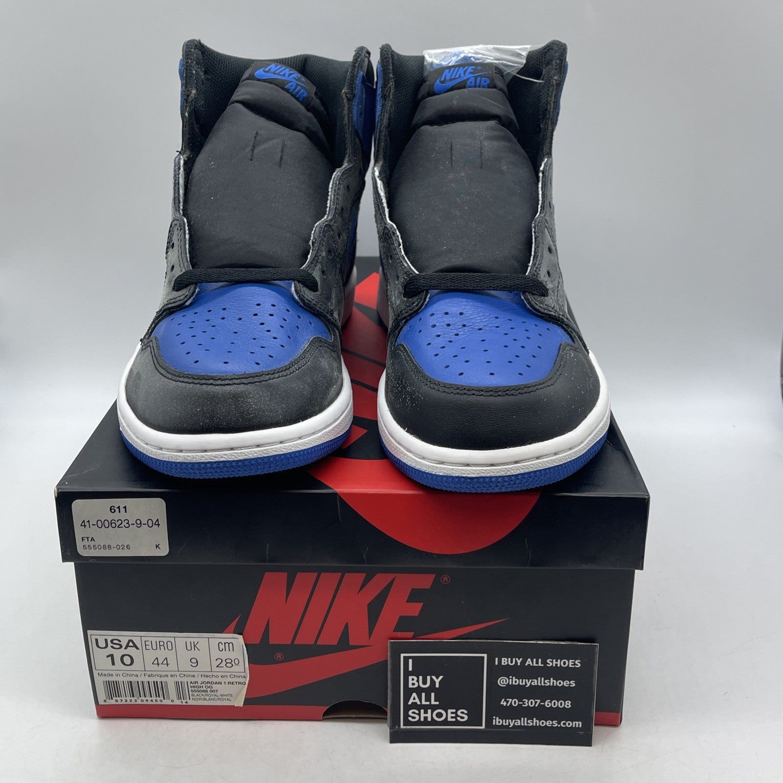 Size 10 - Air Jordan 1 Retro OG High Royal (555088-007)