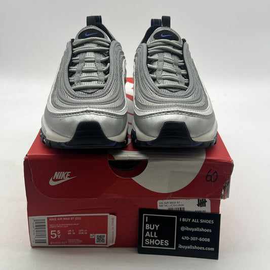 Size 5.5Y - Nike Air Max 97 GS Silver Purple White Shoes (921522-027)