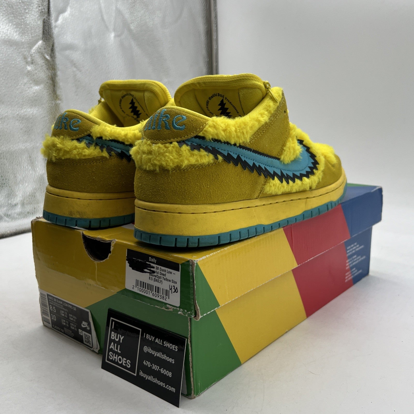 Size 8.5 - Nike Dunk Low SB x Grateful Dead Yellow Bear (CJ5378-700)