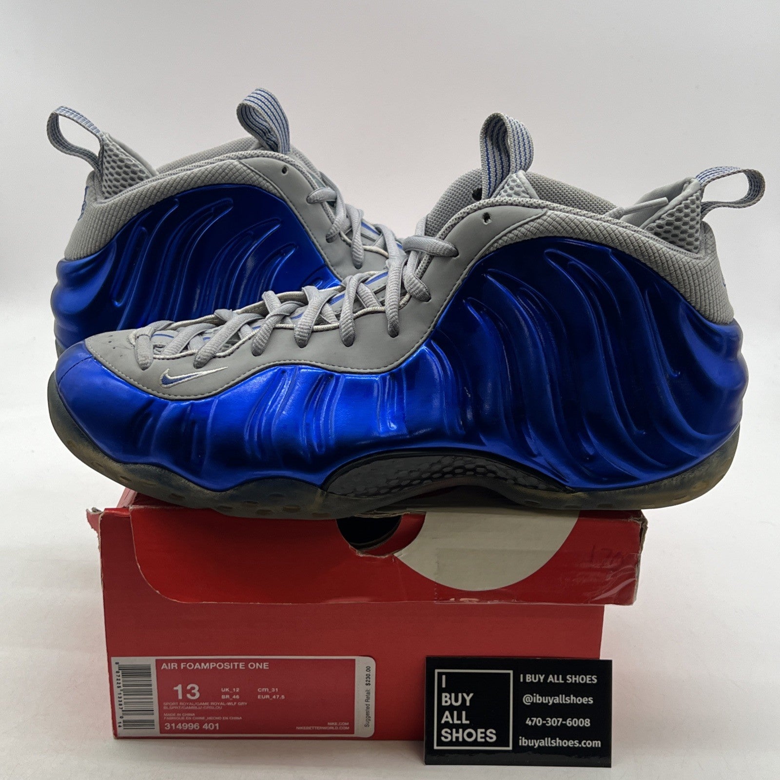 Size 13 - Nike Air Foamposite One Sport Royal (314996-401)