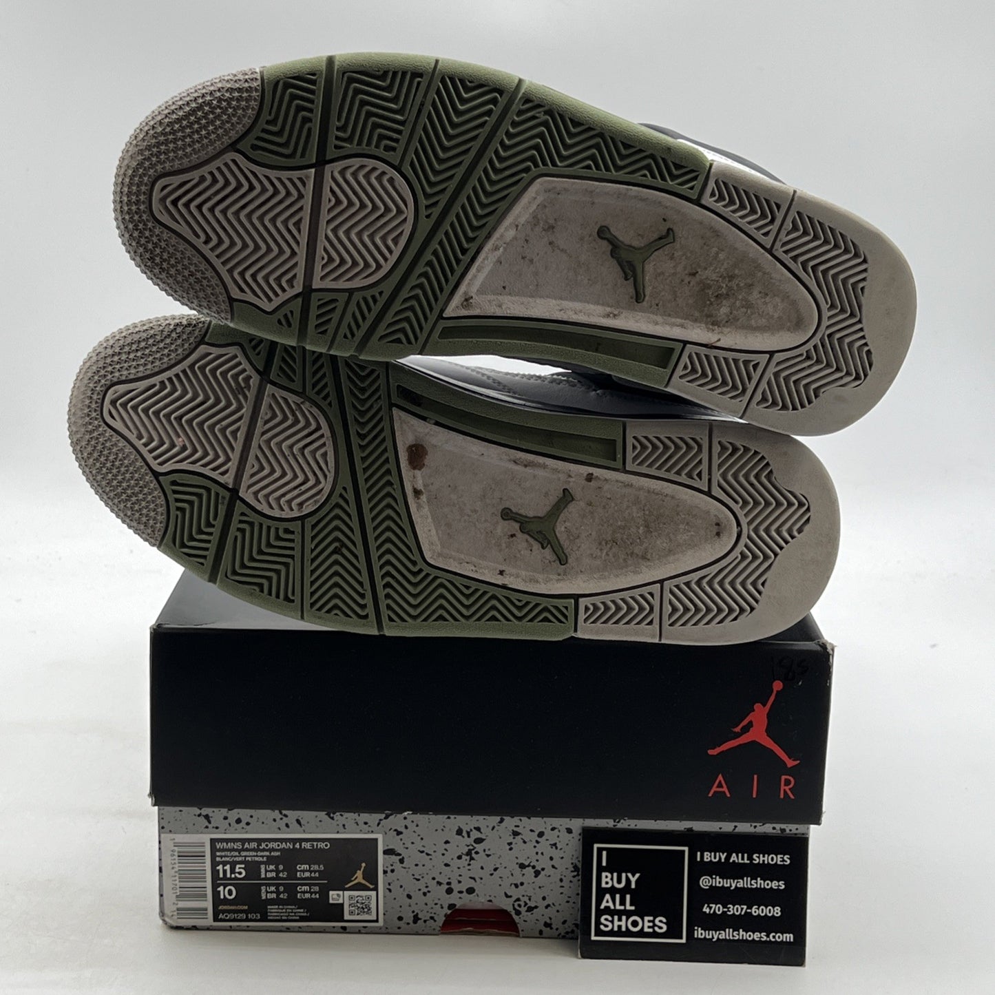 Size 11.5 - Air Jordan 4 Retro Mid Seafoam W (AQ9129-103)