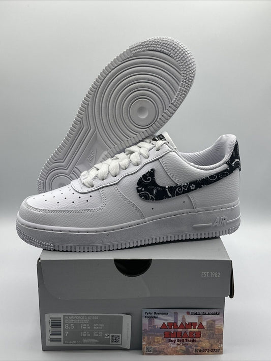 Size 8.5 - Nike Air Force 1 '07 Essentials Black Paisley 2021