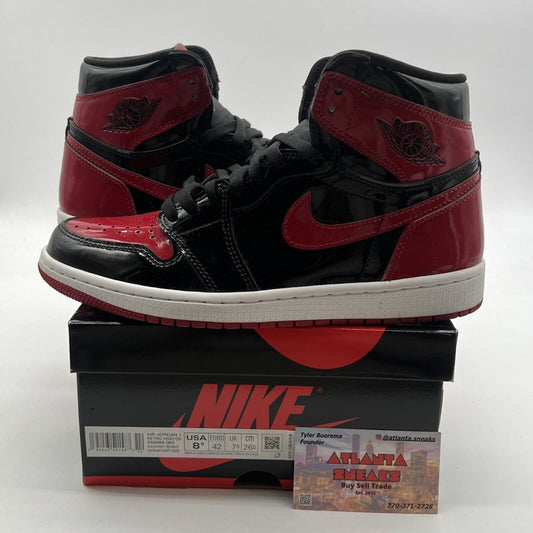 Size 8.5 - Air Jordan 1 Retro OG High Patent Bred (555088-063)