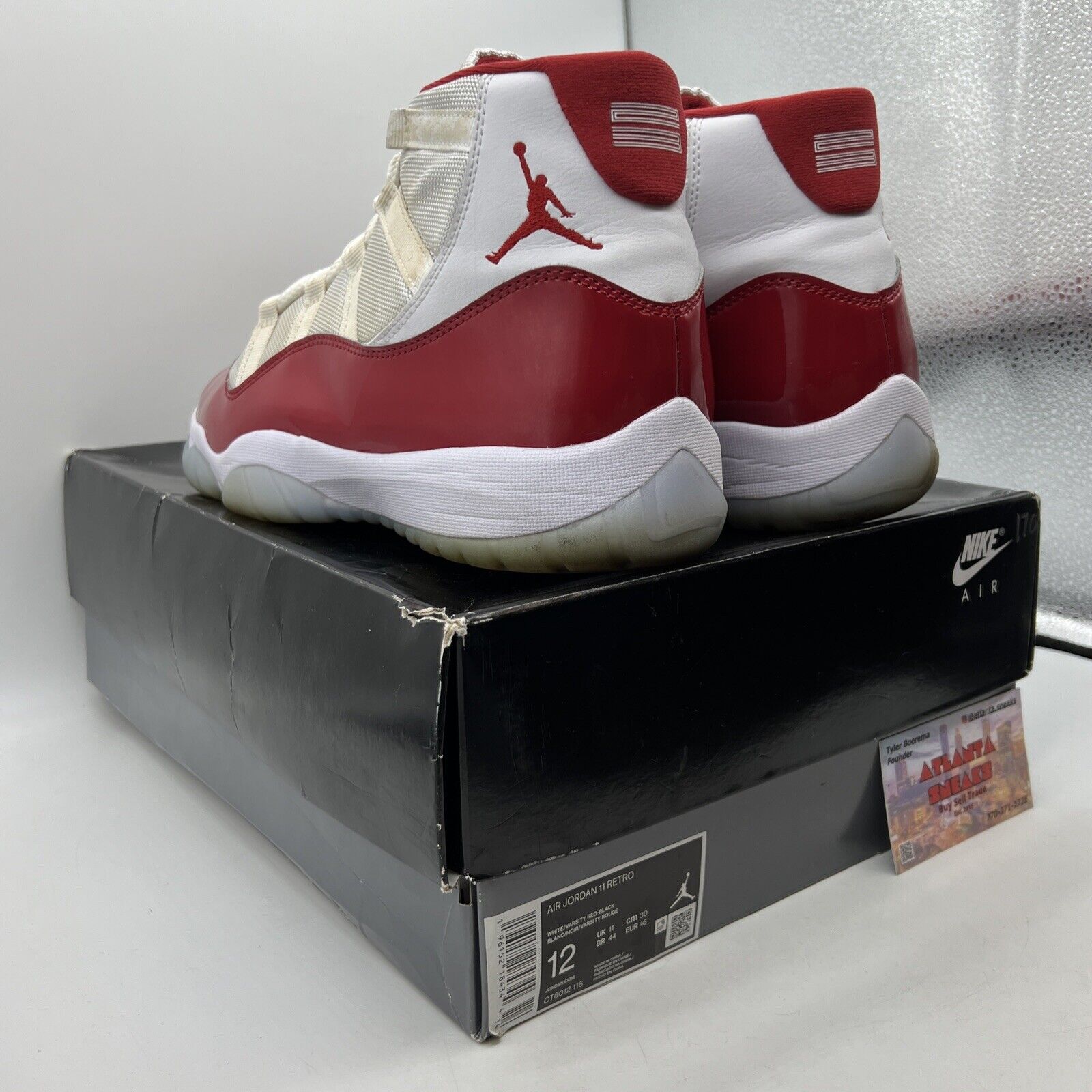 Size 12 - Jordan 11 Retro High Cherry White Icey Leather (CT8012-116)