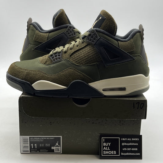 Size 11 - Air Jordan 4 SE Retro Low Craft - Olive (FB9927-200)