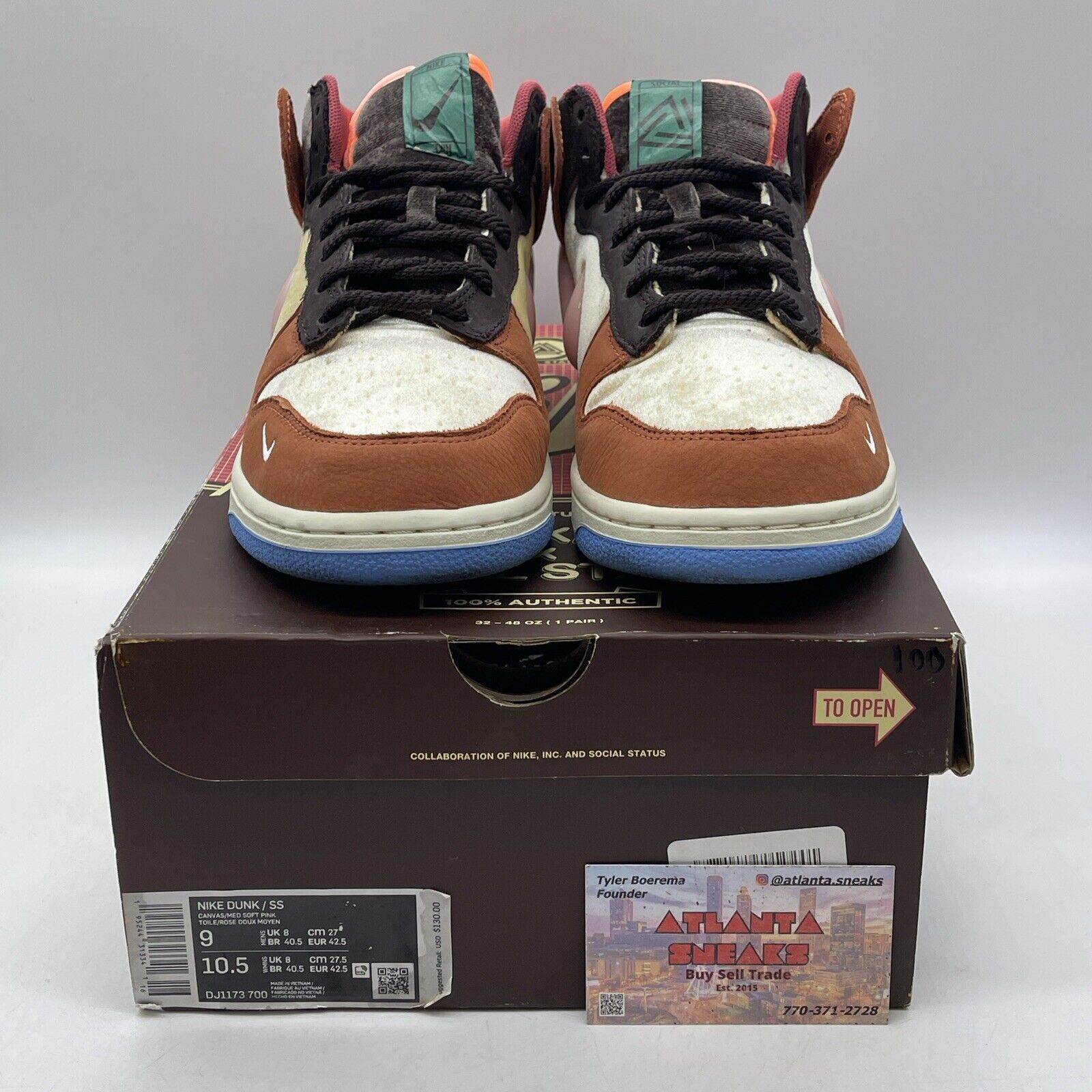 Size 9 - Nike Social Status x Dunk Mid Chocolate Milk Suede Leather (DJ1173-700)